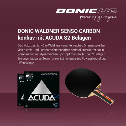 DONIC UP Waldner Senso Carbon with Acuda S2