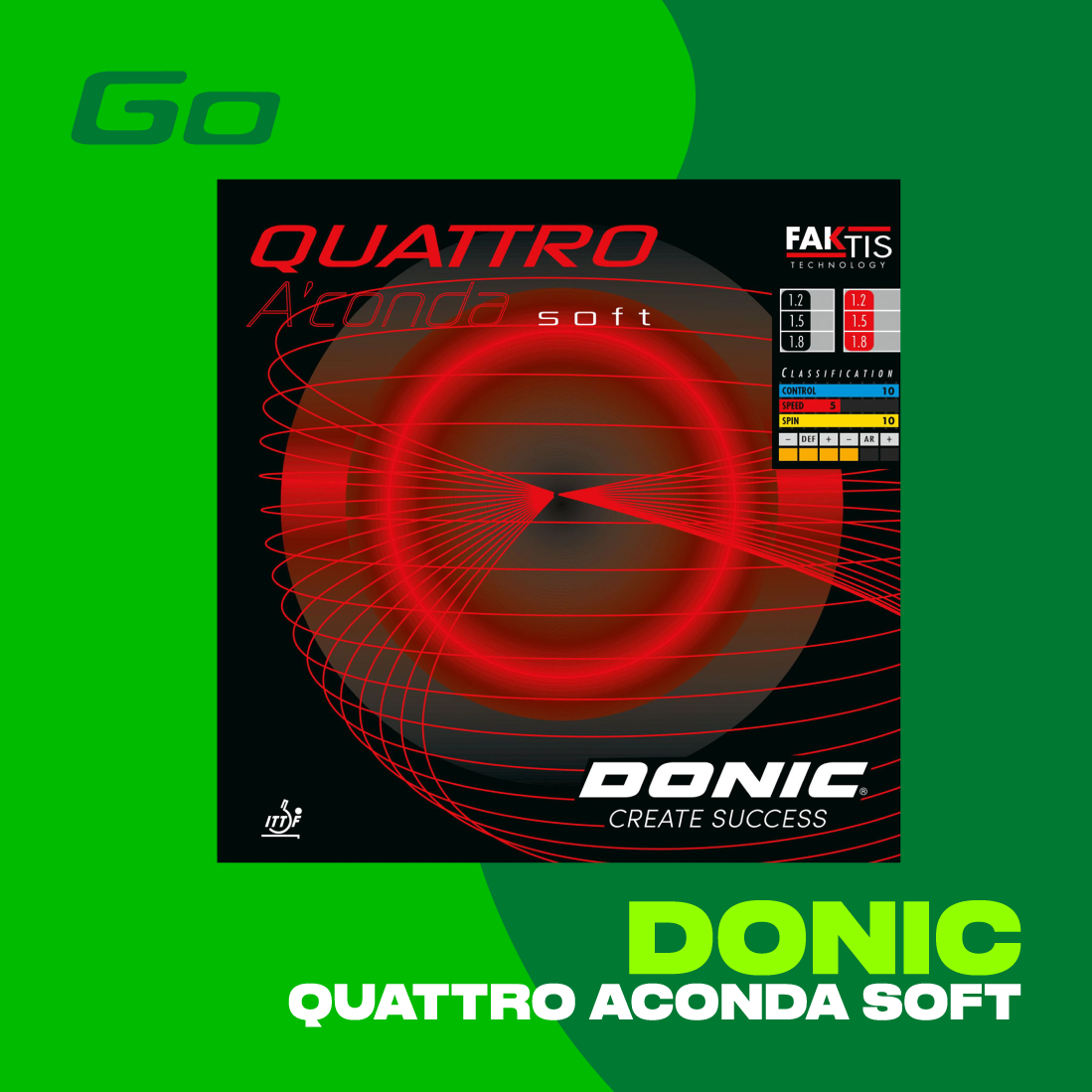 DONIC Belag Quattro Aconda soft