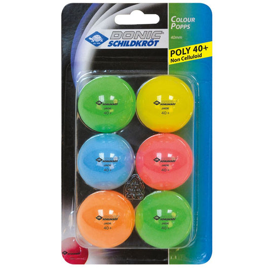 DONIC Bälle Colour Popps 6er Pack