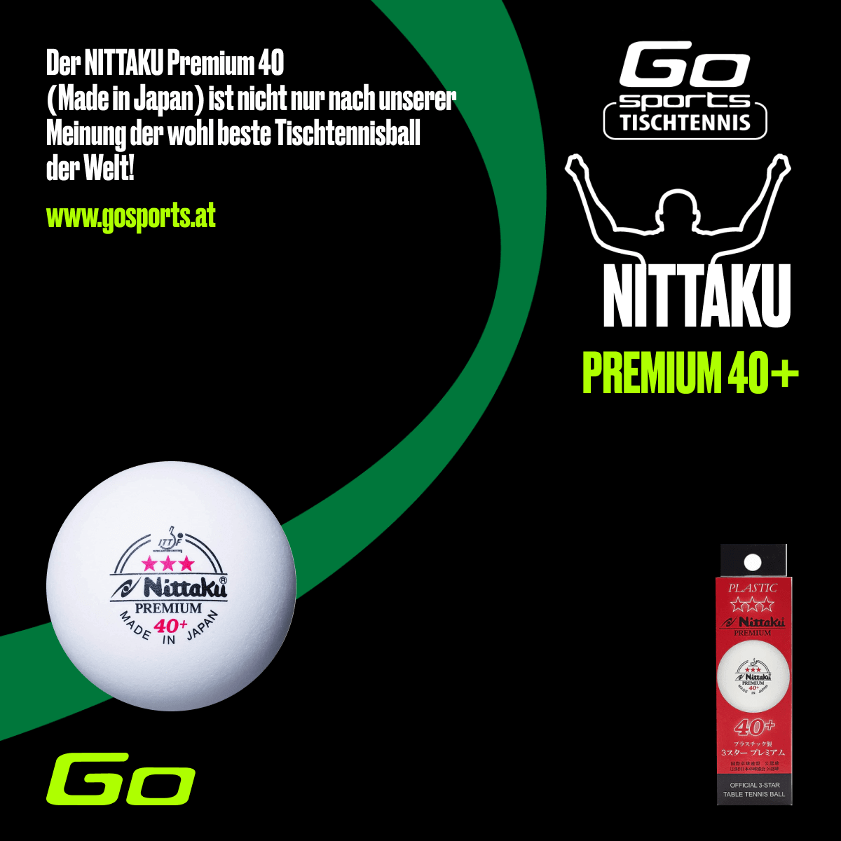 NITTAKU Bälle Premium 40+ ***